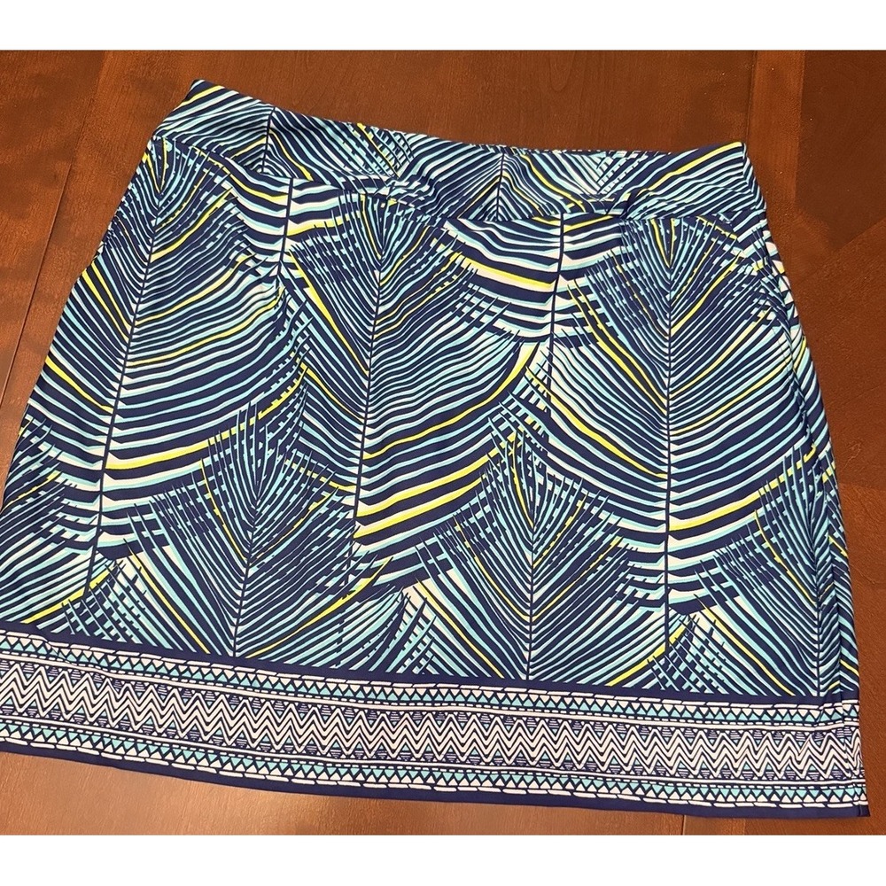 EP New York Golf Skort M Pleated Blue Pull On Stretch Athletic